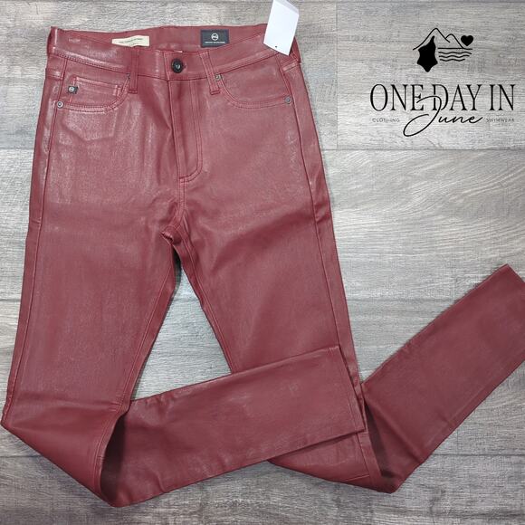 Adriano Goldschmied The Farrah Skinny Faux Leather Skinny Jeans Size 27 (4) - Picture 1 of 6